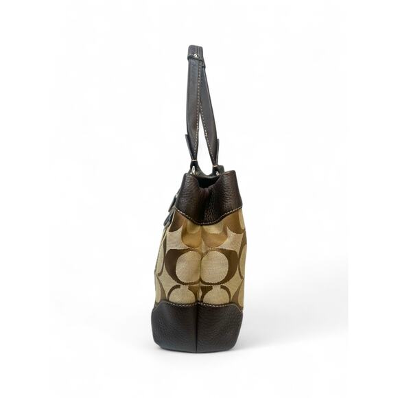 Coach Signature Penelope Jacquard Satchel - Picture 6 of 11